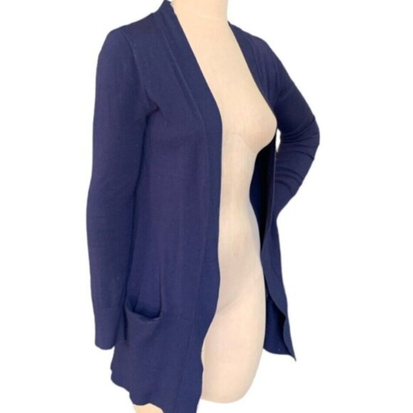 Premise Studio Longline Open Cardigan Sweater Sz S Blue 125L - Picture 3 of 8